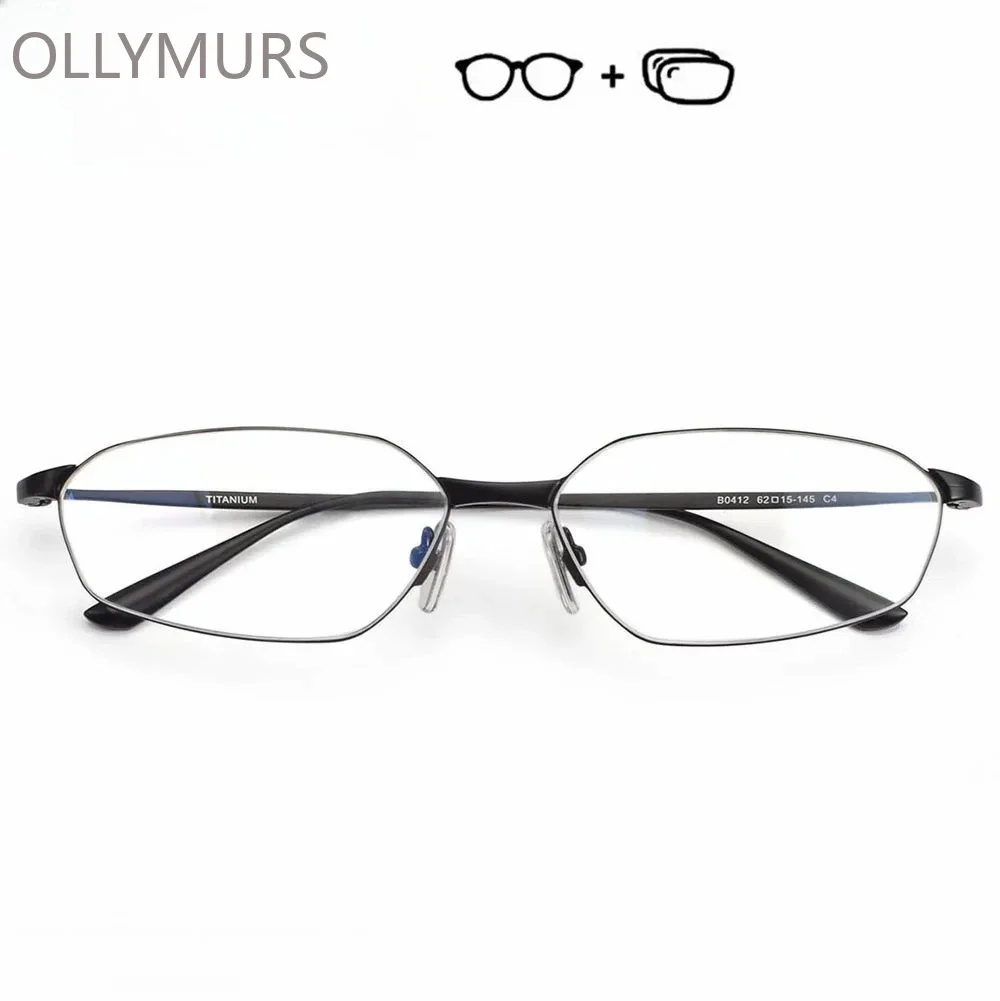 KIZN النظارات الطبية النساء الرجال قصر النظر مد البصر النظارات البصرية التقدمية عالية الجودة إطار من التيتانيوم مع وصفة