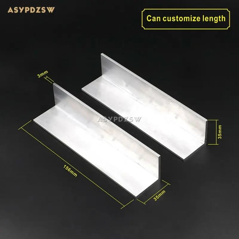 2 PCS 156*35*35 Gold sealed tube amplifier Power amplifier angle aluminum for HOOD JLH2003 (No holes)