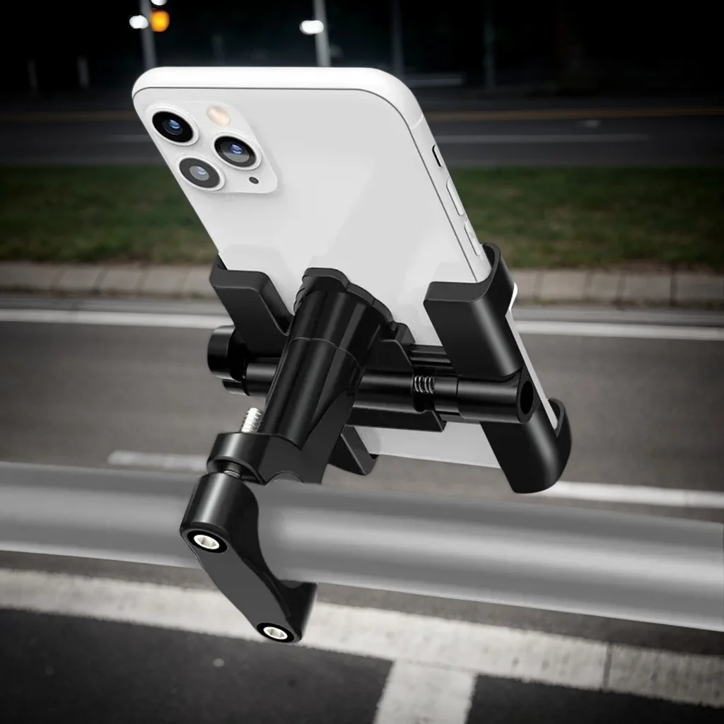 

Motorcycle Phone Holder - Universal Aluminum Handlebar Mount for Bike Mirror