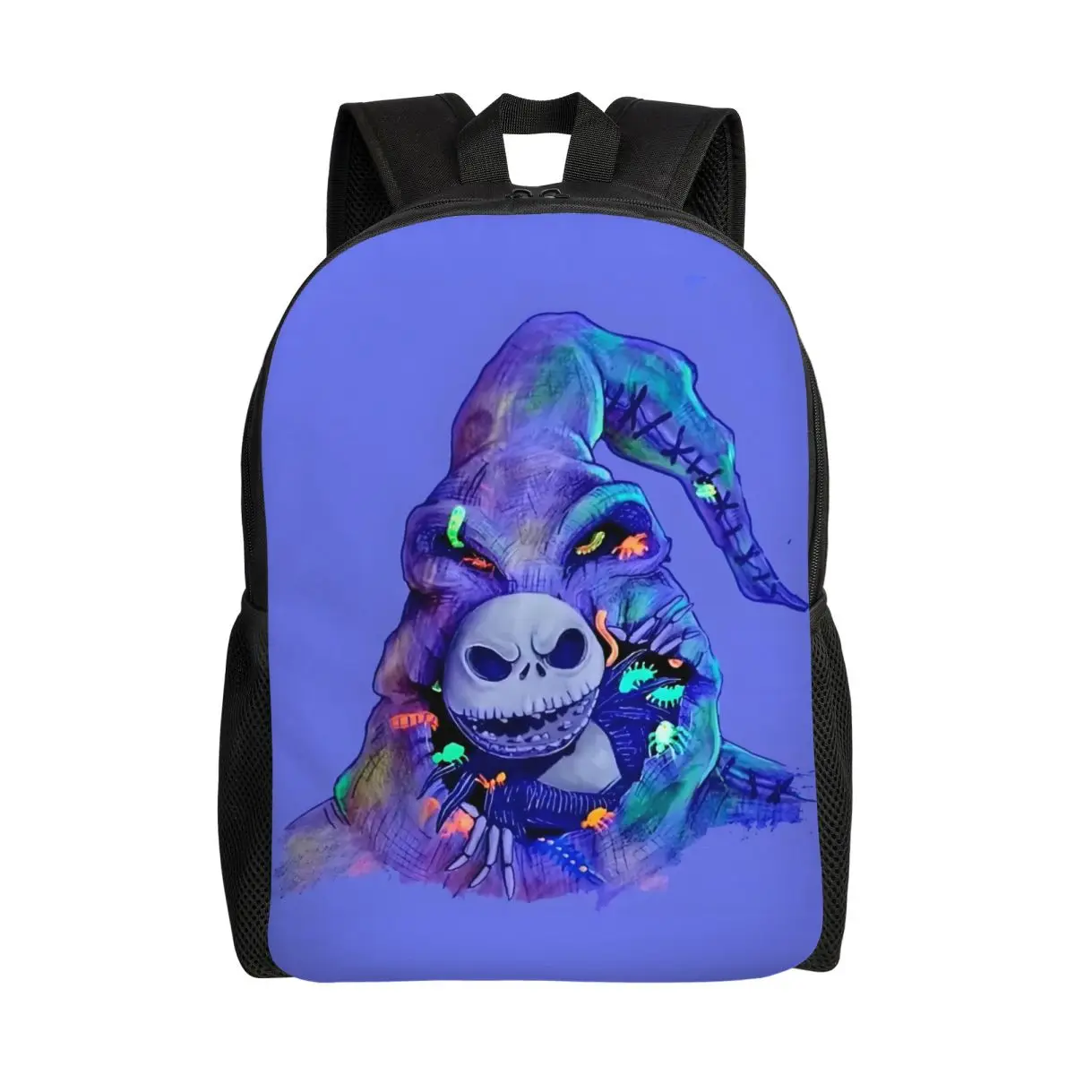 Aangepaste Jack Skellington laptop rugzak heren dames mode boekentas voor school student levende skelet tas