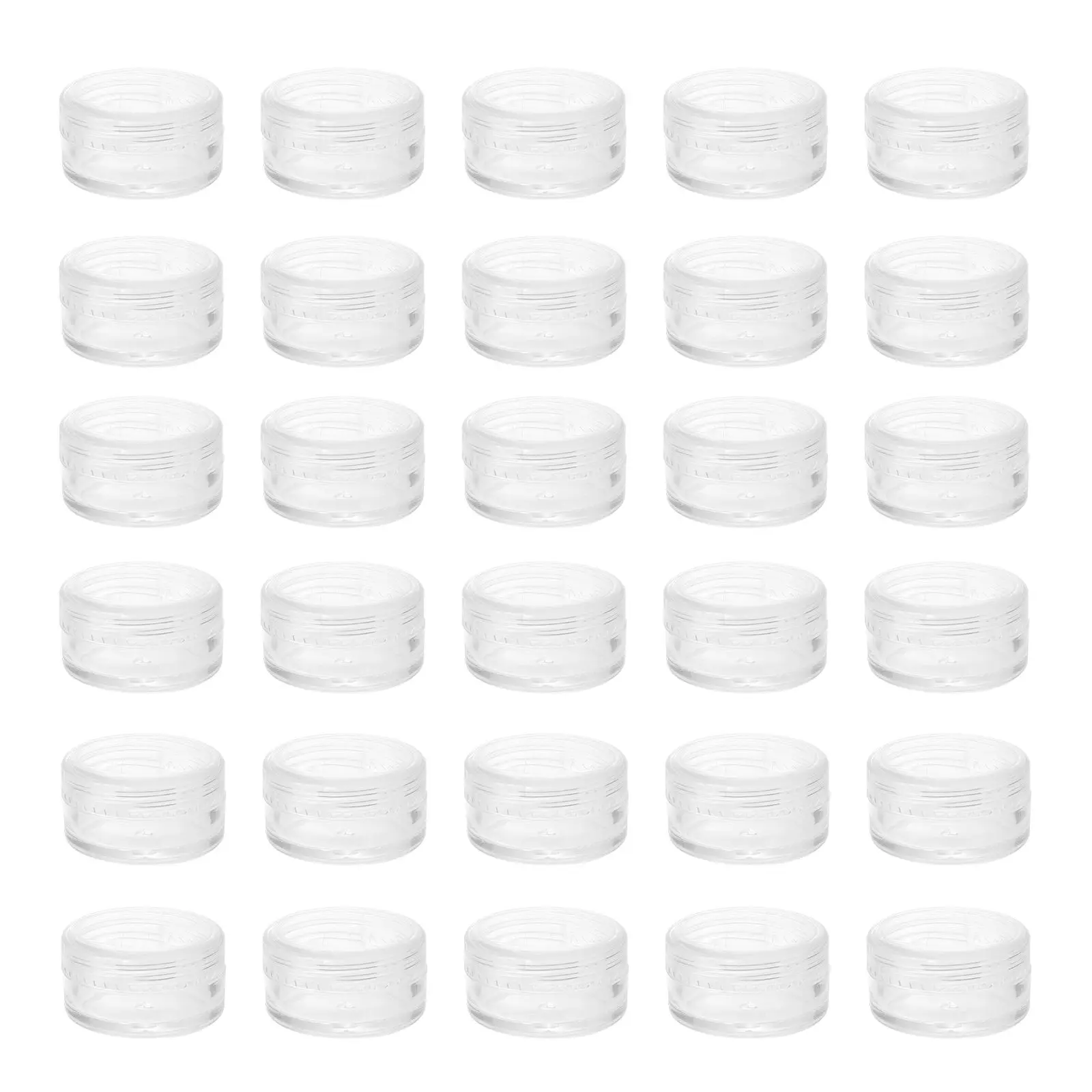 

30 Pcs Portable Plastic Containers for Cream Storage Boxes Sample Cases Anti Flip Caps Travel Business Trip Camping