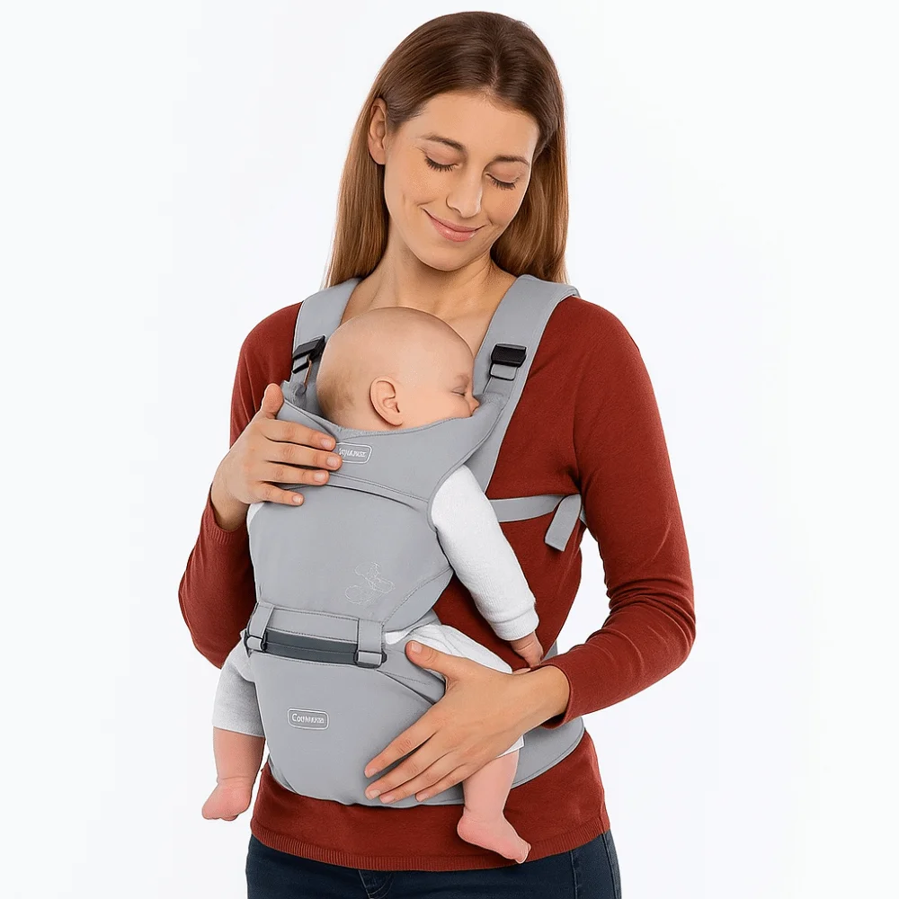 

Newborn Front Holding Baby Carrier Sling Design Infant Kangaroo Bag Baby Waist Stool Soft Material 360 Ergonomic Carrier