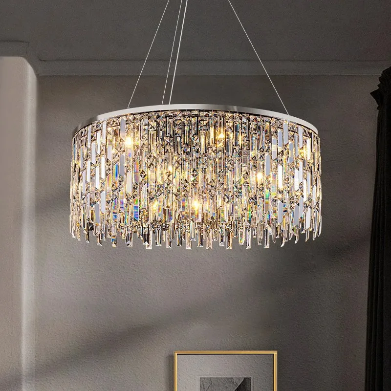 

Living room lamp, crystal chandelier, simple and modern, atmospheric, dining room, master bedroom lamp, 2023 new lamp package