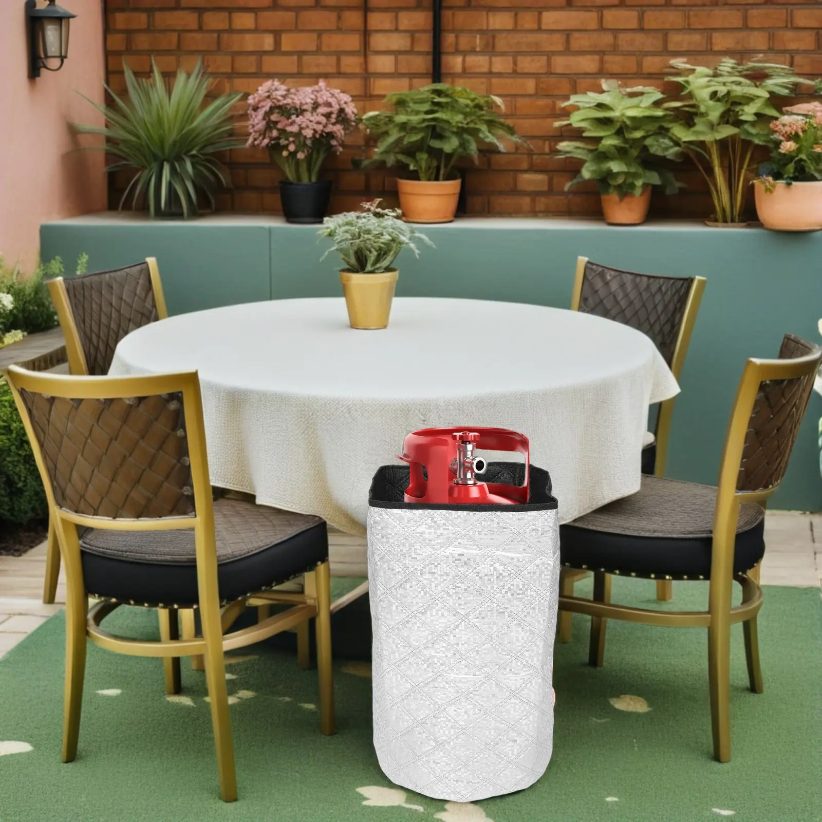 Insulated Propane Tank Cover for Outdoor Gas Cylinder 15Kg Camping Rv Patio Use Oxford Fabric Weatherproof Gas Canister