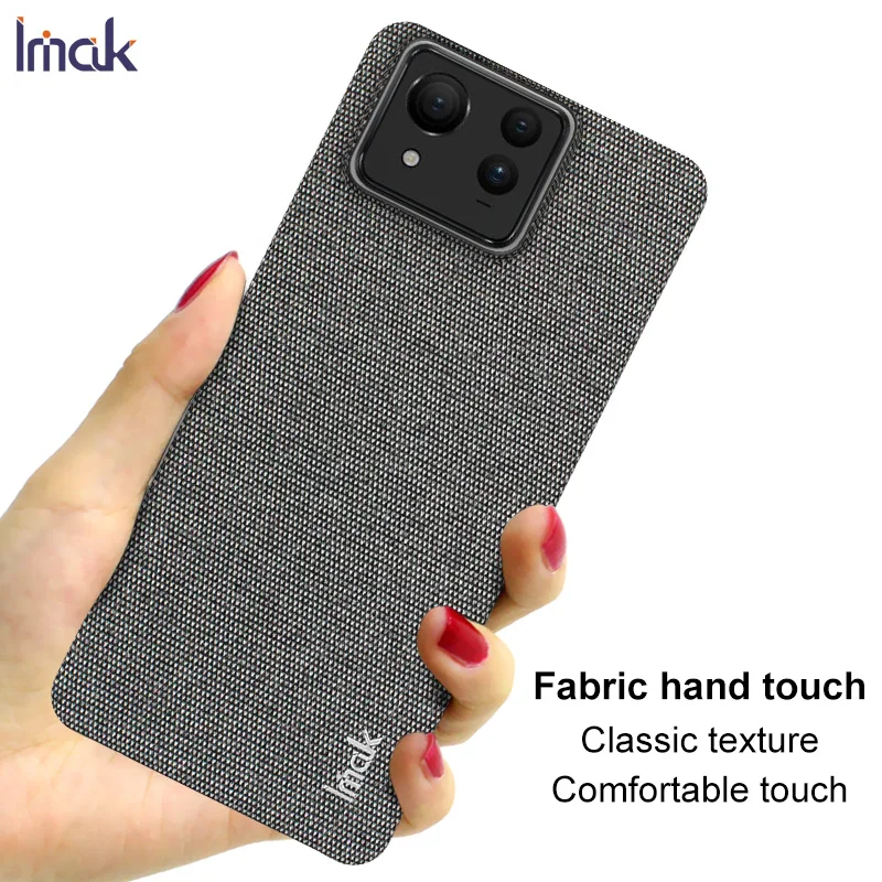 Zenfone 11 Ultra 5G 2024 IMAK Cloth Fabric Pattern Back Panel for Asus Zenfone 11 Ultra Case Hard Bumper Funda Phone Zenfone11