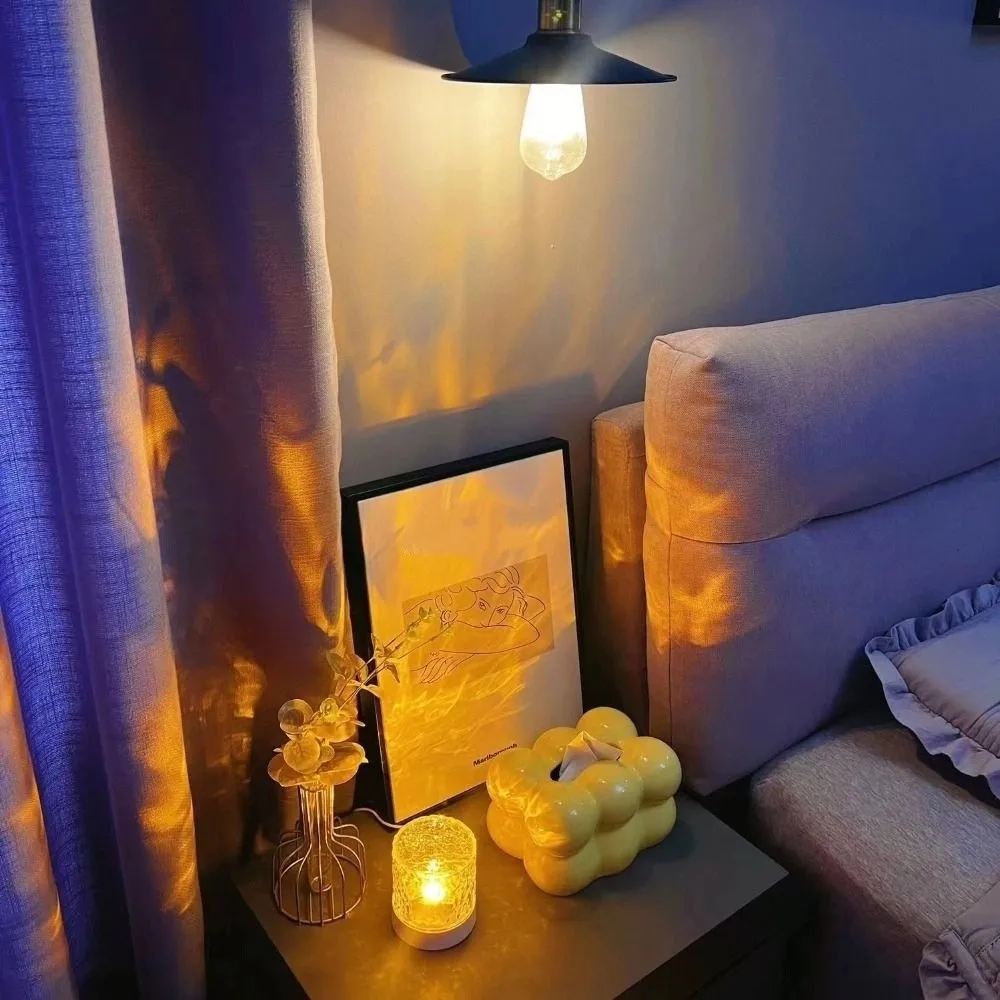 16 لون LED الدورية تموج ضوء USB الإسقاط المحيط موجة العارض مصباح مع جهاز التحكم عن بعد عكس الضوء تموجات المياه أضواء