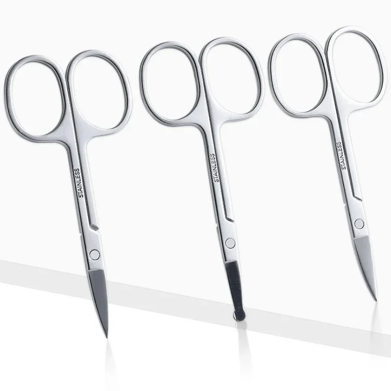 Premium Stainless Steel Rounded Tip Facial Hair Scissors Multi Functional Trimming Tool For Nose Hair Beard Mustache Eyebrow Dai