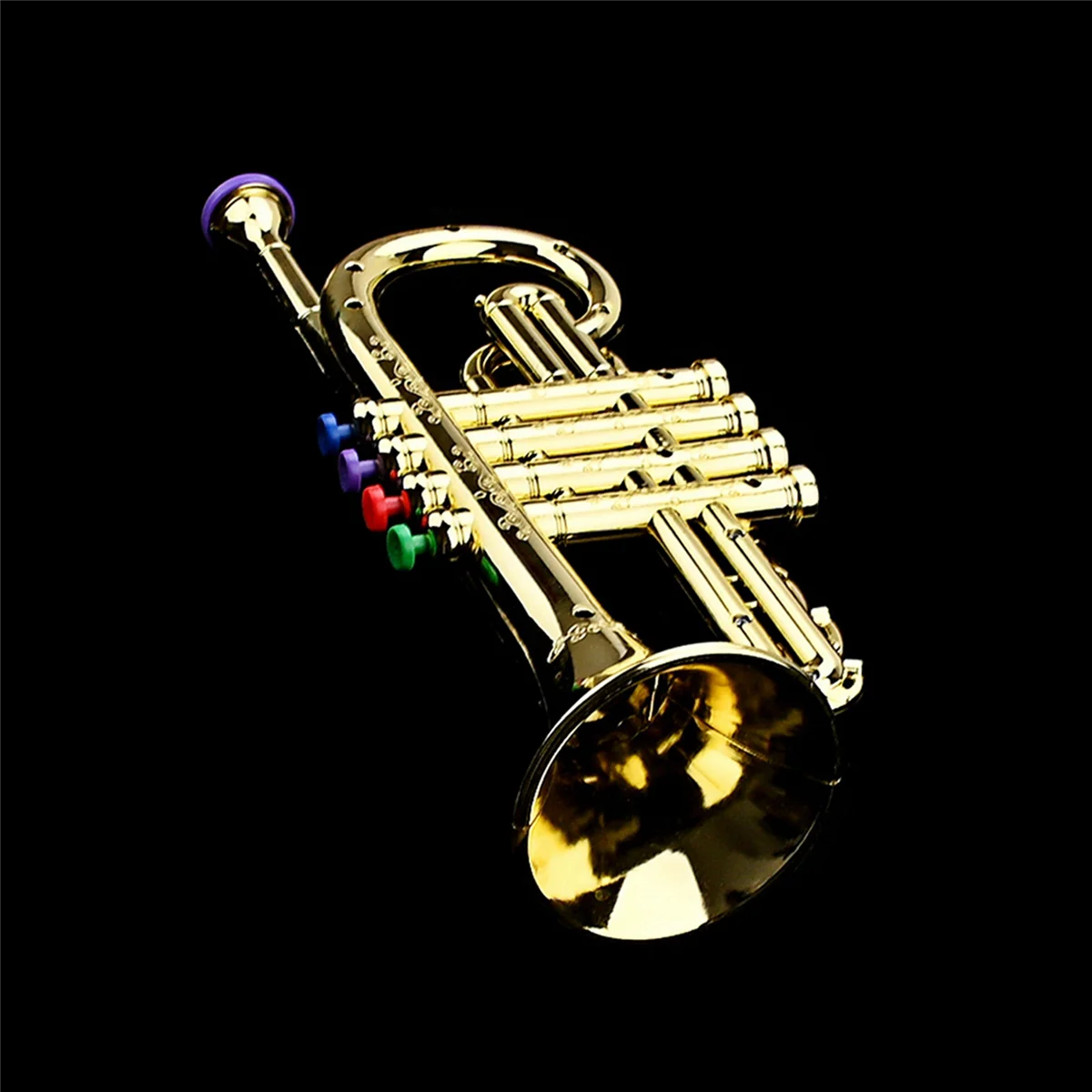 2X Trumpet Kids Musical Educational Toy ABS Gold Trumpet with 4 Colored