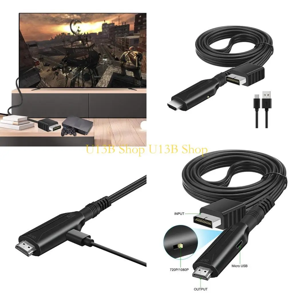 U13B دون فقدان الإرسال لـ PS1/for to HDMI-CompatibleAdapter DC5V محول ما يصل إلى 1W استهلاك الطاقة