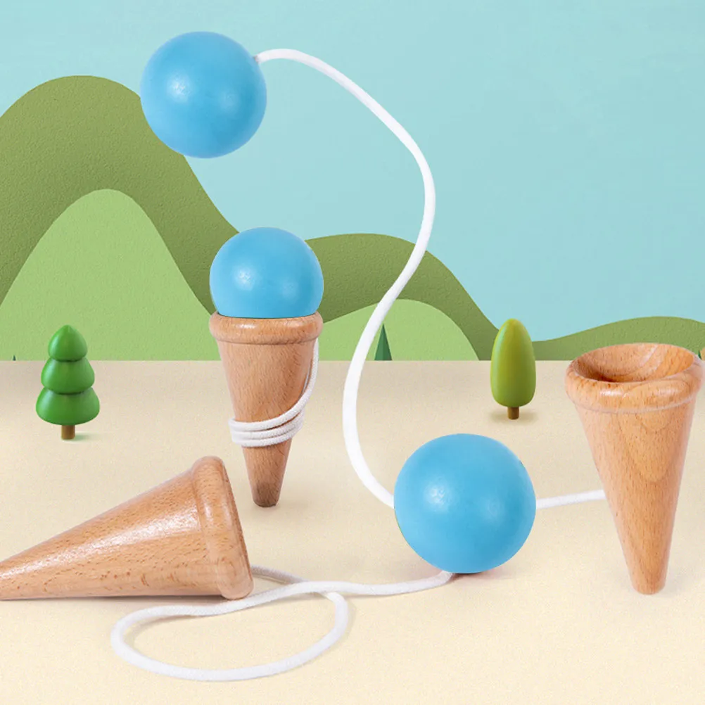 Kendama Kids Wood Coordination Exercise Game Hand Skill Plaything Sturdy Portable Educational Children Accessory Funny