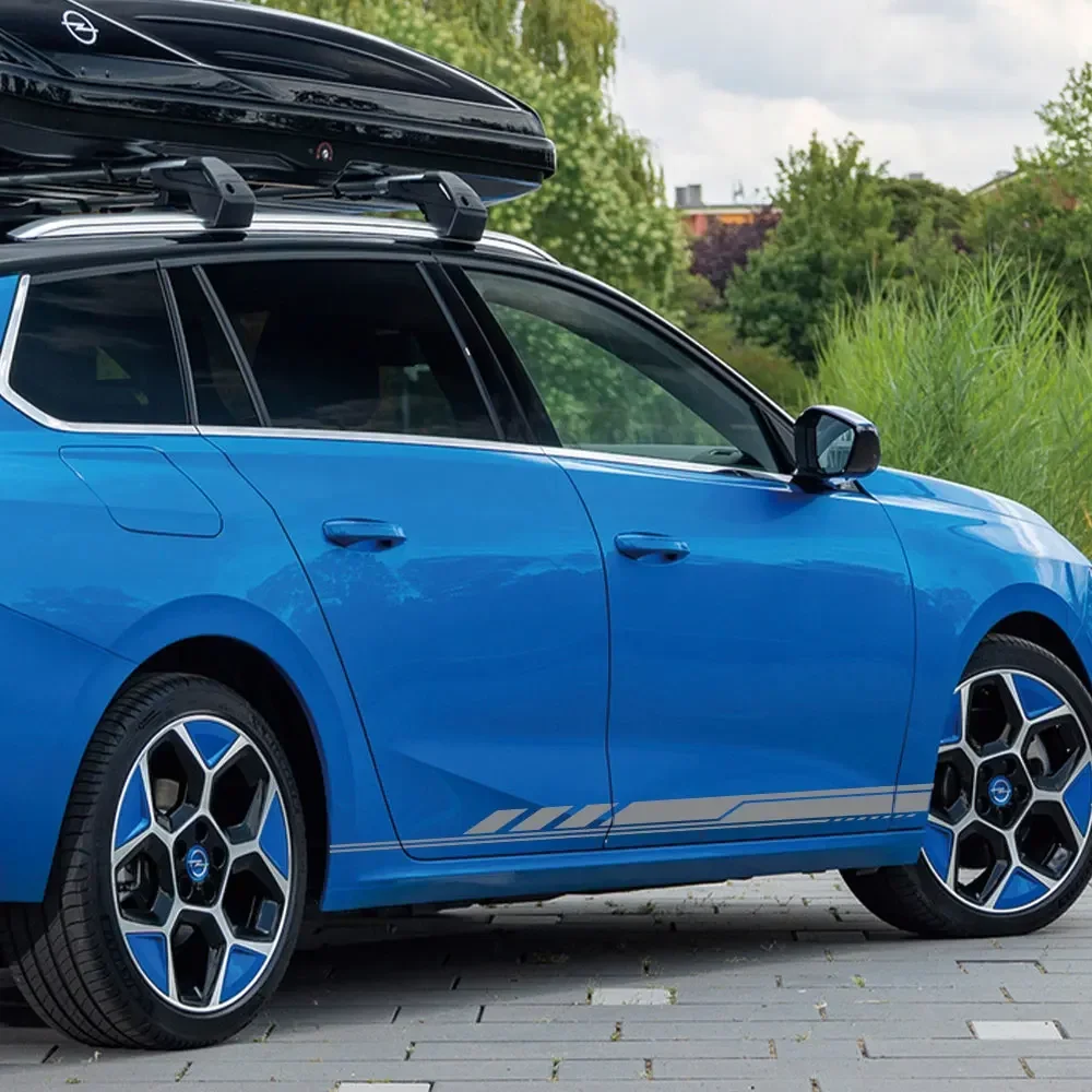 2 Buah Stiker Rok Samping Pintu Mobil Stiker Vinil Mobil untuk Opel Astra H K J G Aksesori Dekorasi DIY Gaya Bodi Mobil