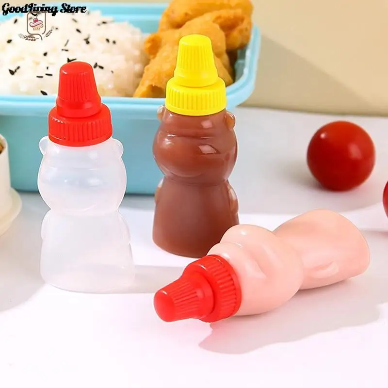 Mini contenedor portátil para salsa, bote pequeño para salsa de tomate, ensalada, aderezo, botella de Spray para aceite, Ketchup, miel y mostaza, 1 pieza