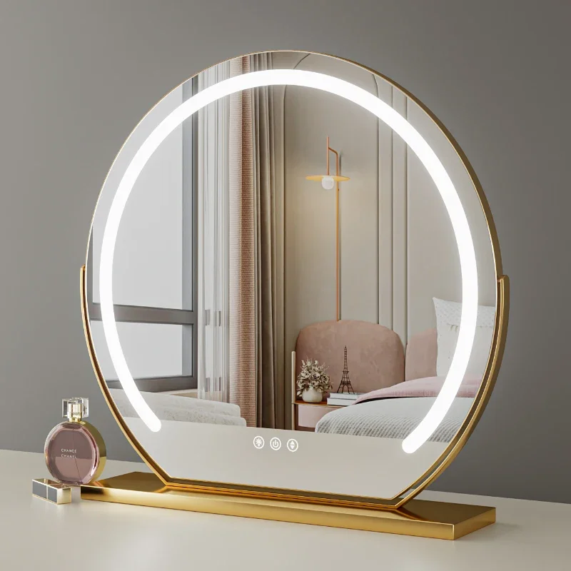 

Makeup mirror desktop led lamp desktop large dormitory home fill light charging smart dresser mirror Internet celebrity ins wind