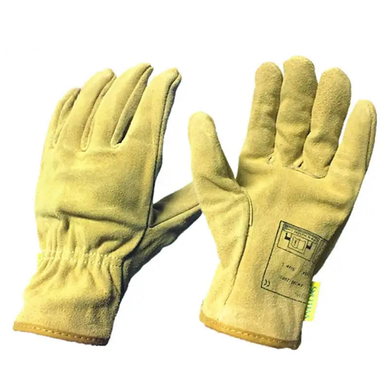 Heavy Duty Gardening Gloves Unisex Adult Electric Welding Gloves Wear Reinforced Rigger Non-slip Working Leather Gloves