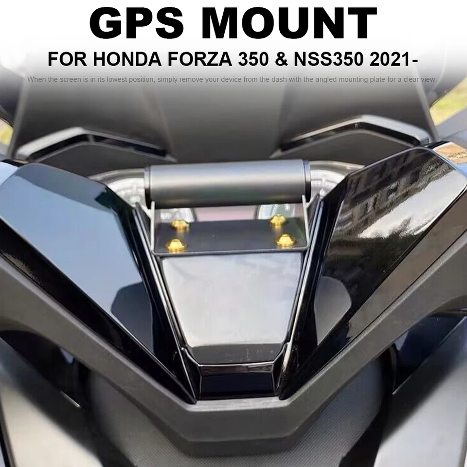 バイクGPSマウント GPSナビゲーションブラケット のためにHonda Forza 350 NSS 2021 2022 2023 スマートフォンオートバイ GPS ナビゲーションホルダー電話ブラケットスタンドに適合するフォルツァ 350 フォルツァ350 NSS 【並行輸入品】  バイク用 電話スタンドホルダー スマートフォン GPS ナビゲーションプレートブラケット ホンダ フォルツァ 750 フォルツァ750 ...