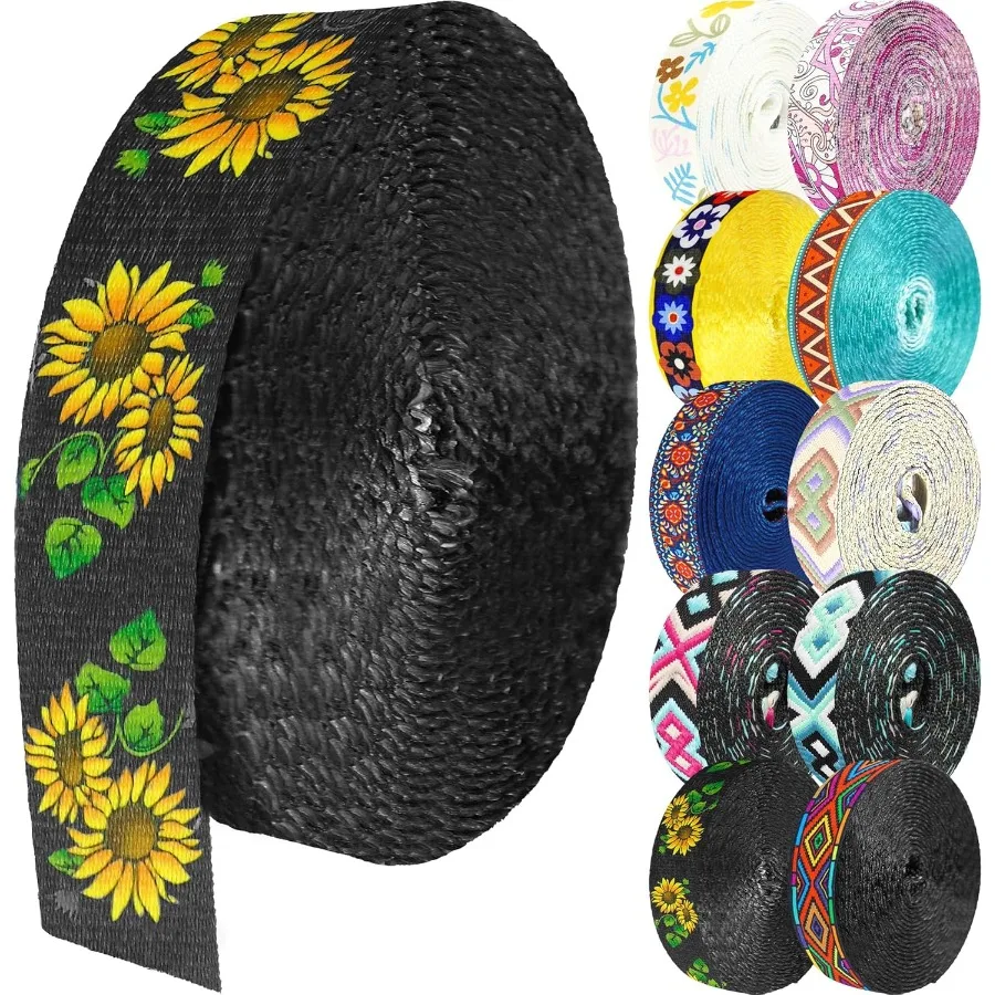 Correias de algodão 1 ih 1.5 ih 2 ih correias de lona para bolsas 10 25 50 3.3 jardas correias de algodão