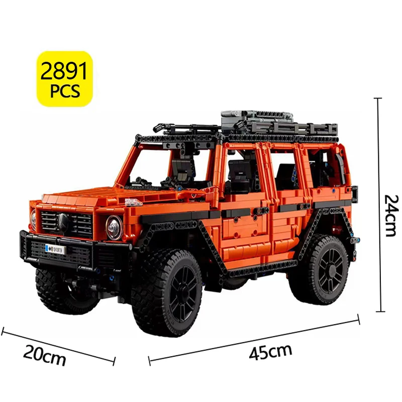 

Набор технических строительных блоков 2891 деталь: Модель внедорожника G500 в масштабе 1:10, механический конструктор для сборки, игрушка для мальчиков, подарок на день рождения