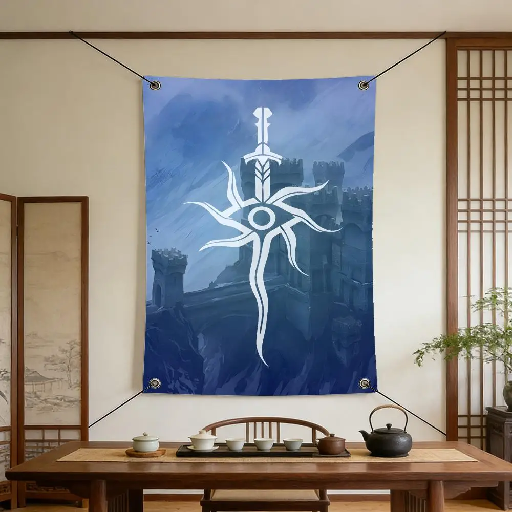Game D-Dragon A-Age Flags Warm Home Flag 4 Grommets Wrinkle Free Indoor Outdoor