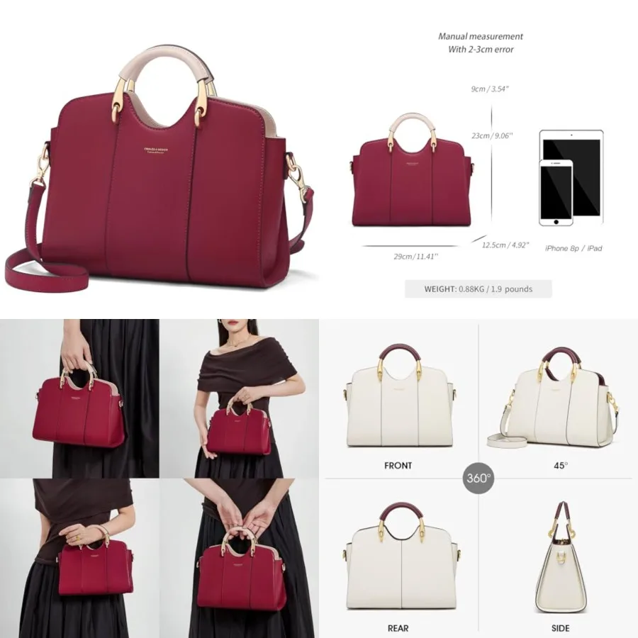 

Satchel Bag for Women Fashion Leather Ladies Top Handle Tote Shoulder Bag Purses and Handbags Fanshion, Ladies, Purses