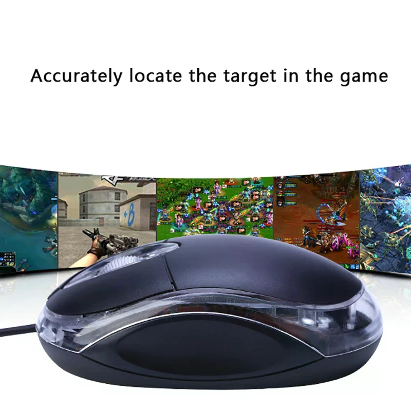 Hot Selling Neutral Wired Mouse 2.4Ghz With USB Cable Ergonomic  Mice For PC Laptop Business Computer Office Mouse 1.2m