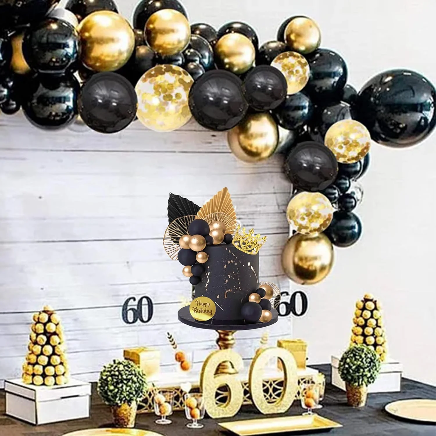 Bälle Kuchendeckel Krone Tiara Kuchendeckel Alles Gute zum Geburtstag Kuchendekorationen für Geburtstag Boho Hochzeit Babyparty Party Dekor – Detail 9