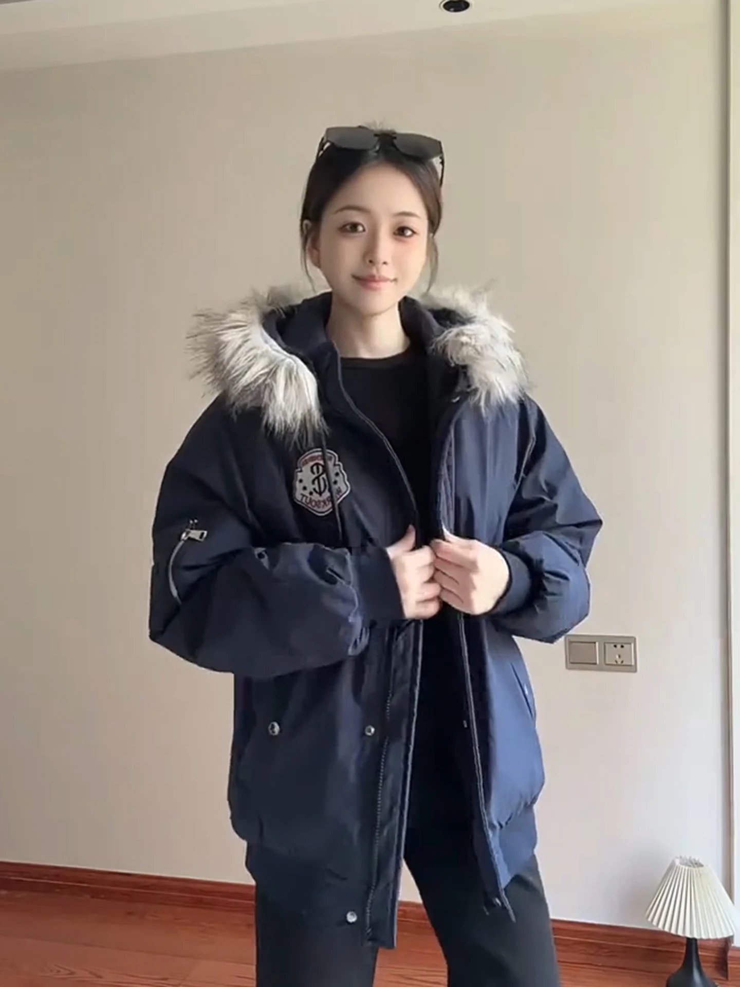 

Утепленная зимняя парка-пуховик для мужчин с меховым воротником, рабочая верхняя одежда, молодежная модная модель