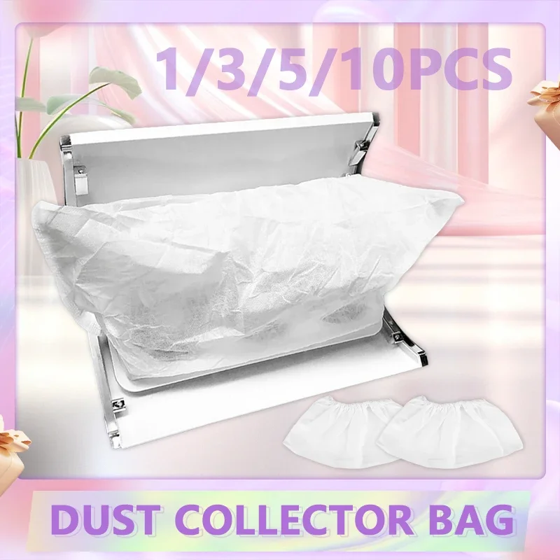 

1/3/5/10PCS Nail Dust Collector Bag White Non-woven Replacement Bags Manicure Art Dust Suction Machine Nail Art Equipment