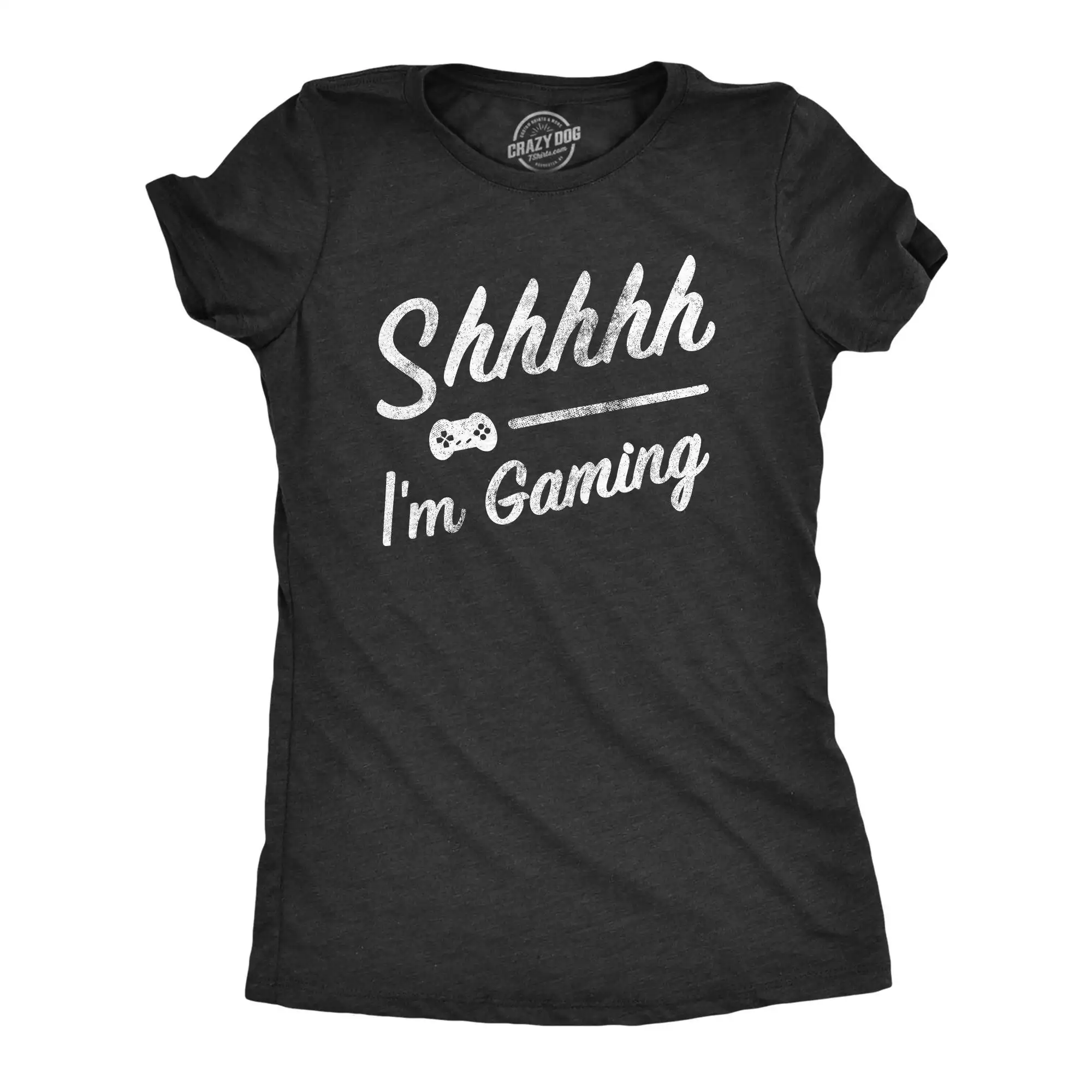 Gaming T Shirt Women Funny Joke Humor With Sayings Rude Offensive S For Gamers Shhh I'M Gamer Girl