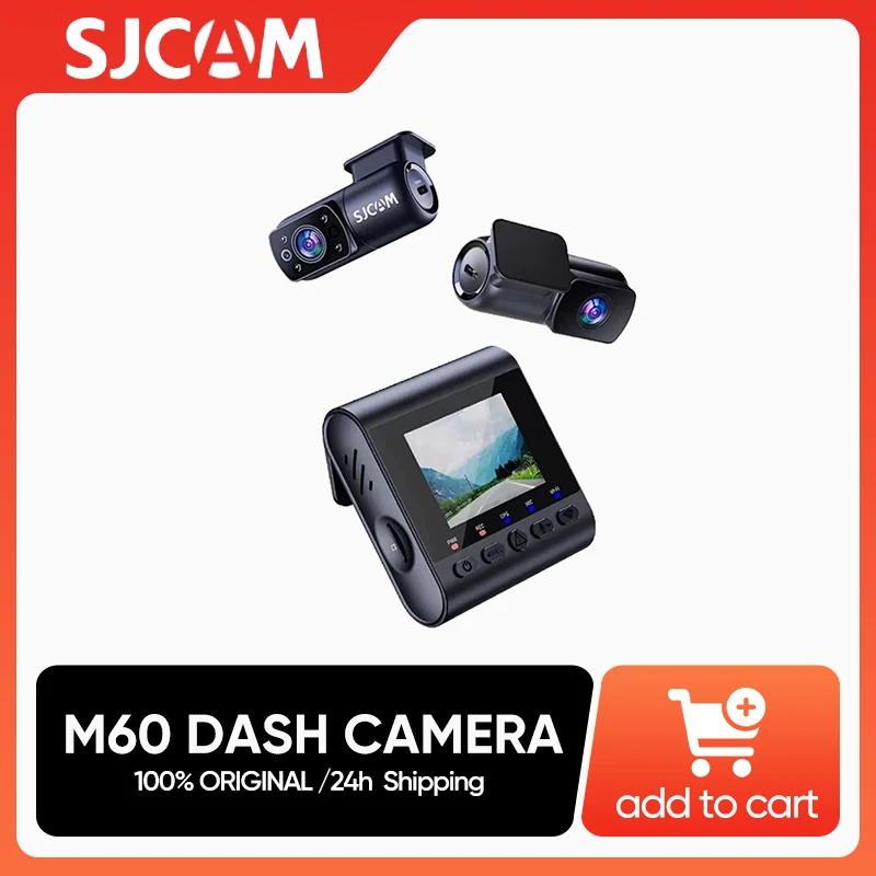 SJCAM M60 4K HD Camera 360 Panorama Shoot Motorcycle Recorder Driving Camera 4K Ultra Clear Night Camera Front and Rear