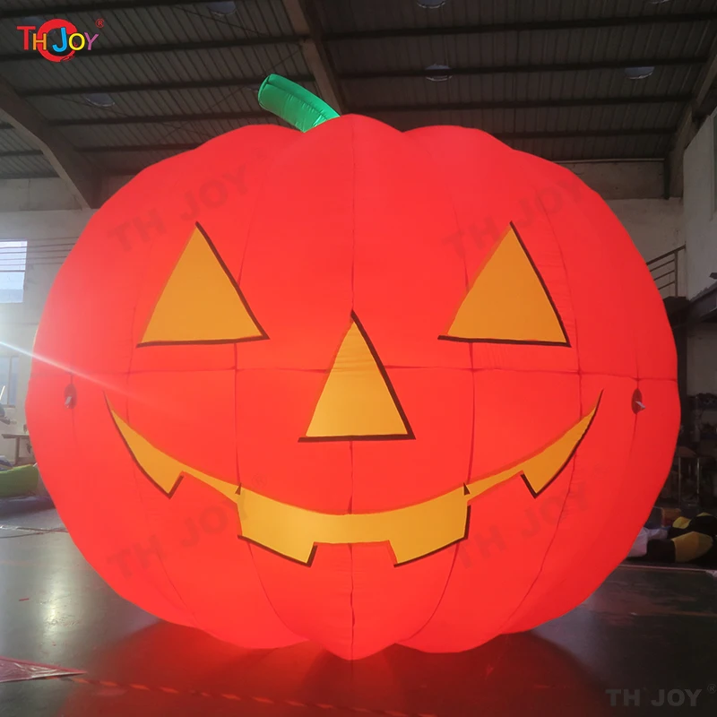 

Free Air Shipping 8m 26ft Halloween Inflatable outdoor Giant Pumpkin Balloon with LED Lighting for Sale