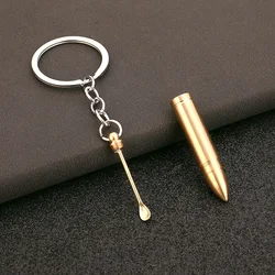 1Pcs Simulation Bullet Gourd Shaped Keychain Portable Ear Spoon Pendant Keyring Women Men Fashion Car Key Chains Jewelry Gifts