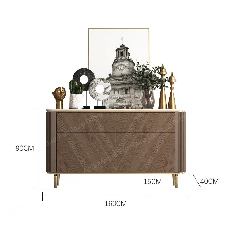 Secure Popular Living Room Cabinet Vintage Elegant Storage Cabinet Large Capacity Luxury Mobile Soggiorno Modern Home Furniture