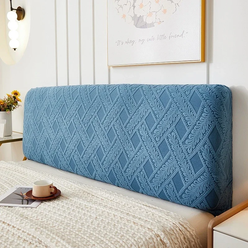 Rattan Jacquard Backrest Cover Fully Wrapped Headboard Dust Shield Removable and Reusable Headboard Cover Collision Prevention