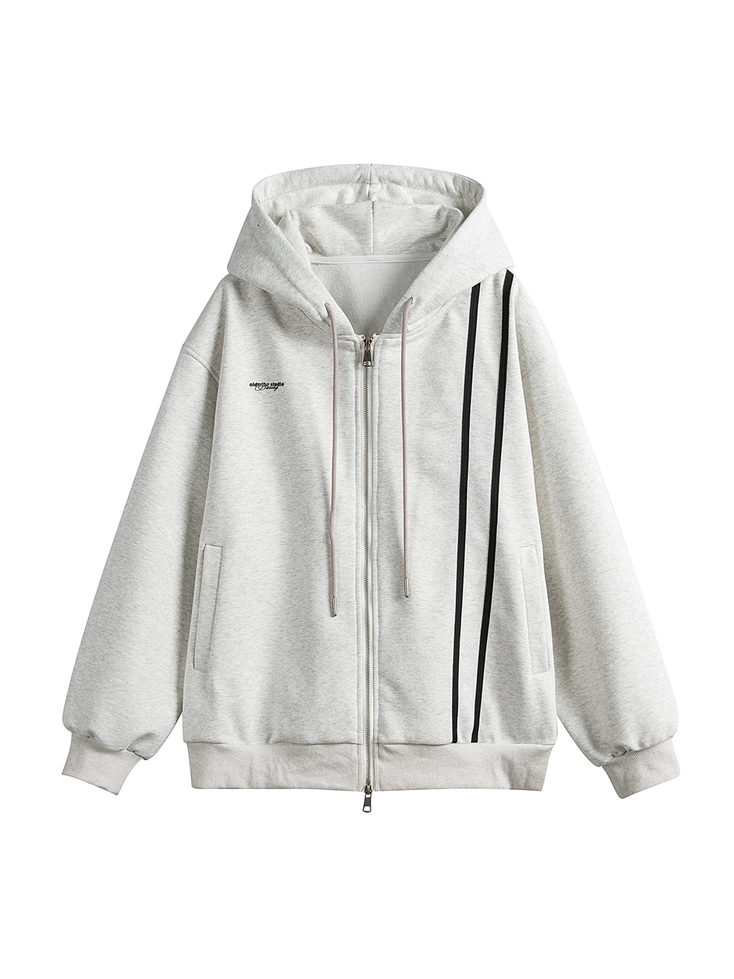 

American Retro Letter Patchwork Hoodie Men's Spring New Couple Sle Casual Open Cardigan Jaet Loose Fit Polyester Cotton B...