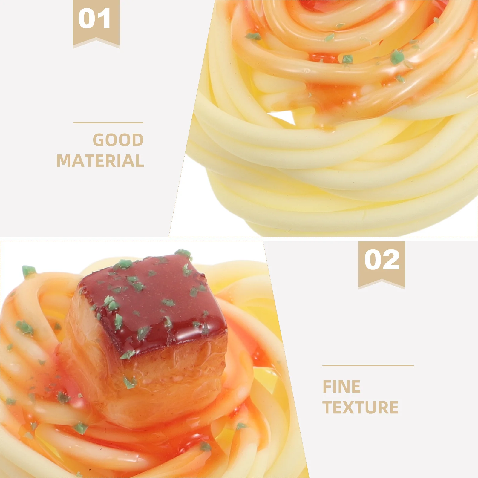 2 stks Realistische Noodle Voor Kinderen Keuken Accessoires Spelen Pasta Pretend Scène Layout Kunstmatige Voedsel Gesimuleerde Voedsel Rekwisieten