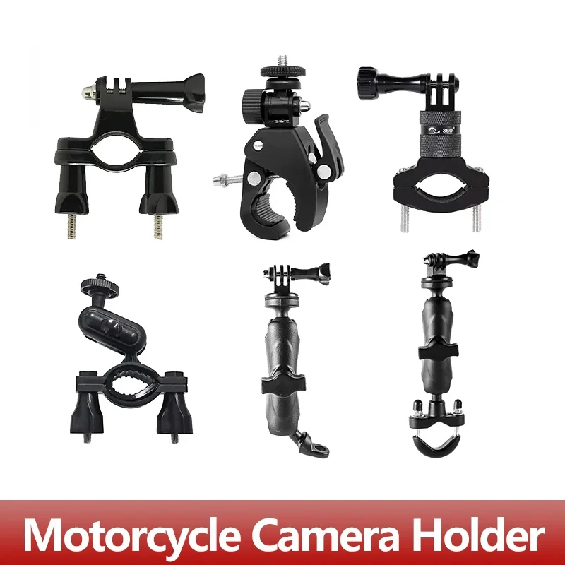 Uchwyt motocyklowy na kierownicę, uchwyt rowerowy do GoPro Hero 13 12 11 10 9 8 Insta360 AKASO SJCAM DJI Osmo Action Camera, akcesoria