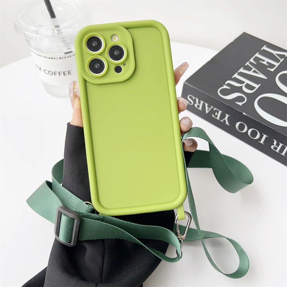 Crossbody Cord Rope Lanyard Necklace Case For iPhone 16 14 11 12 13 15 Pro Max XS X XR 8 7 Plus Shockproof Soft Silicone Cover image 6