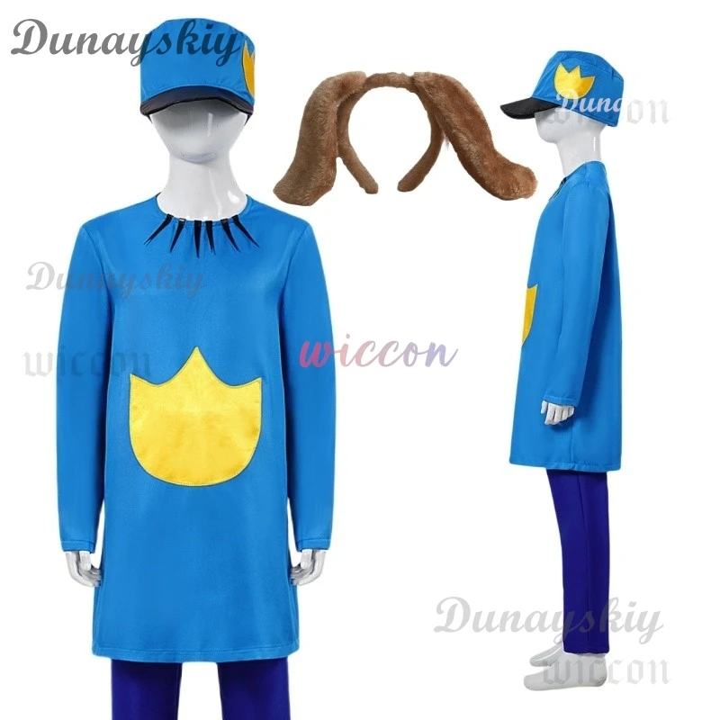 Fantasie Detective Hond Cosplay Hoed Shirt Kleding Cartoon Politieagent Hond Kostuum Vermomming Volwassen Vrouwen Mannen Rollenspel Outfits