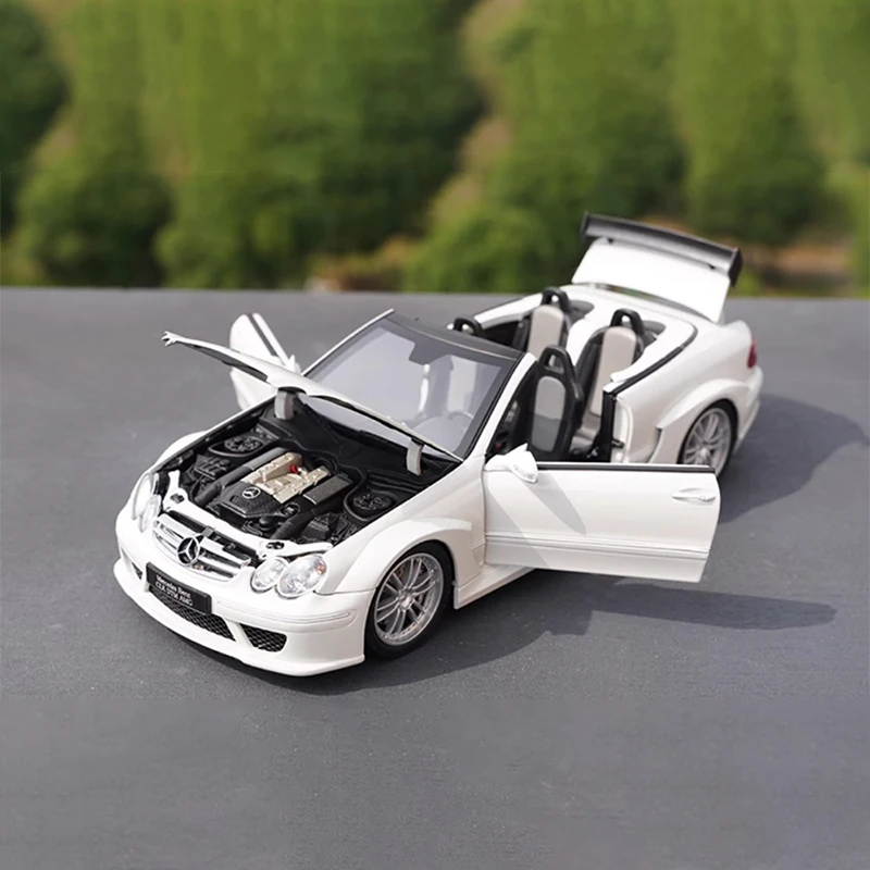 1:18 skala CLK DTM Cabriolet kabriolet symulacja aluminiowy Model samochodu statyczny wyświetlacz zabawka kolekcjonerska prezent pamiątkowa dekoracja