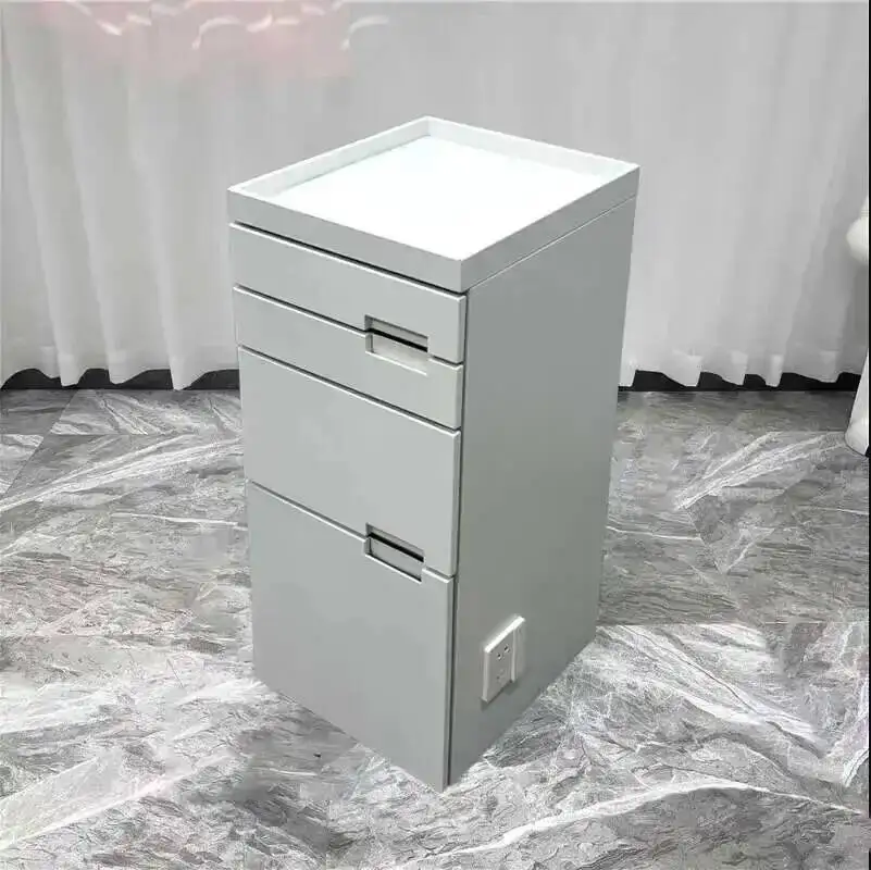Trolleys Beauty Trolley With Organizers Wheels Metallic Storage Make Up Medical Cosmetics Salon Hairdressing Auxiliary Cart Car