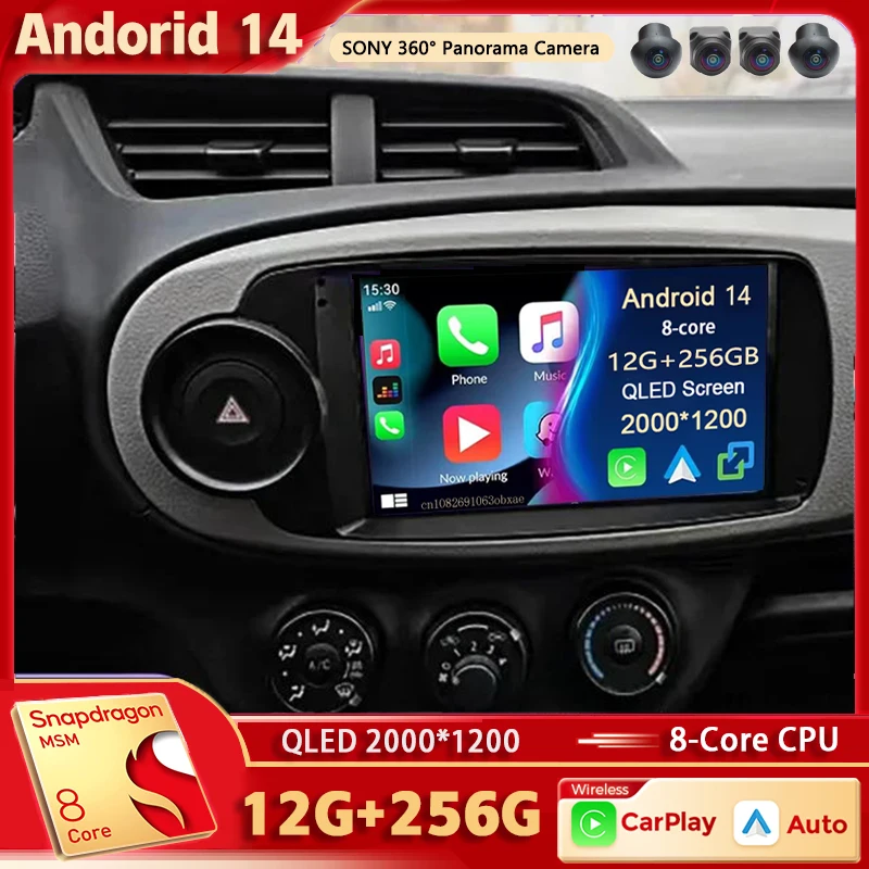 

Android 14 For Toyota Yaris 2012-2017 2K QLED Android Car Radio Multimedia Video Player GPS AI Voice CarPlay 4G Stereo Head Unit