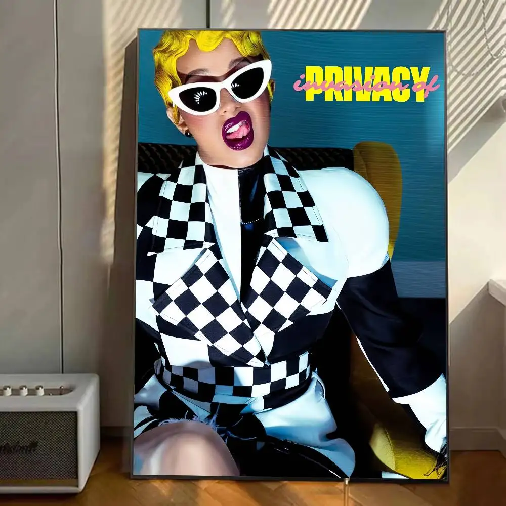 المغني C-Cardi B ملصق معرض يطبع ذاتية اللصق ديكور المنزل الديكور صور مطبوعة للحوائط غرفة المعيشة ملصق