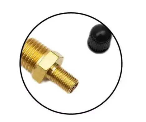 6.35mm Male NPT Standard Thread Core Rated To 2g00psi 1/4 Inch NPT Solid Nickel Plated Brass Air Compressor Tank Fill Valve