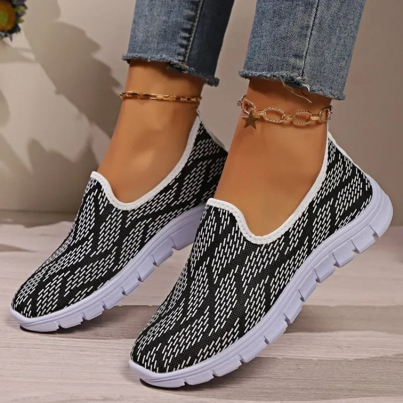 

Zapatos de malla para caminar para mujer, Tenis informales a la moda Unisex, transpirables, mocasines planos suaves, 2024