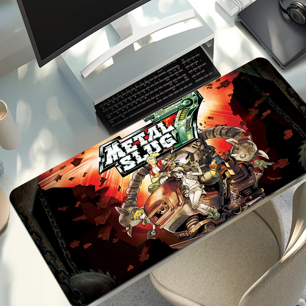 Mouse Pad Gamer HD Computer Desk Mats Keyboard Pad Metal Slug Classic Retro Game Natural Rubber Carpet Table Mat