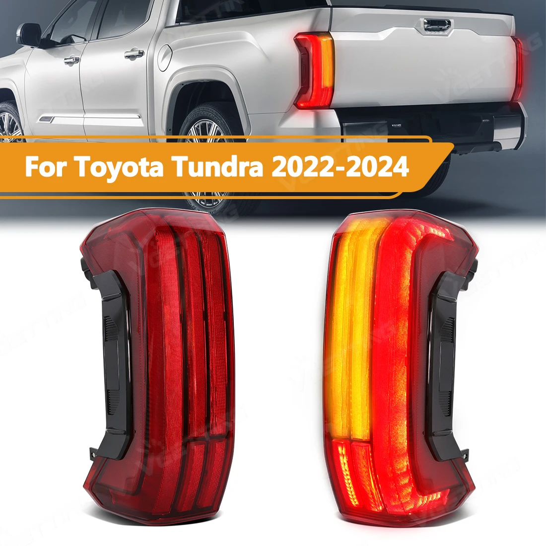 LED Rear Tail Light For Toyota Tundra 2022-2024 81550-0C130 3 Pin Turn Signal Lamp Driving Light Taillamp Reflector Accessories
