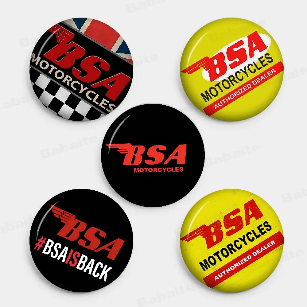 BSA Retrofit Motorcycle 58mm Animals Funny Brooches Badge Backpack Clothes Gift Accessory