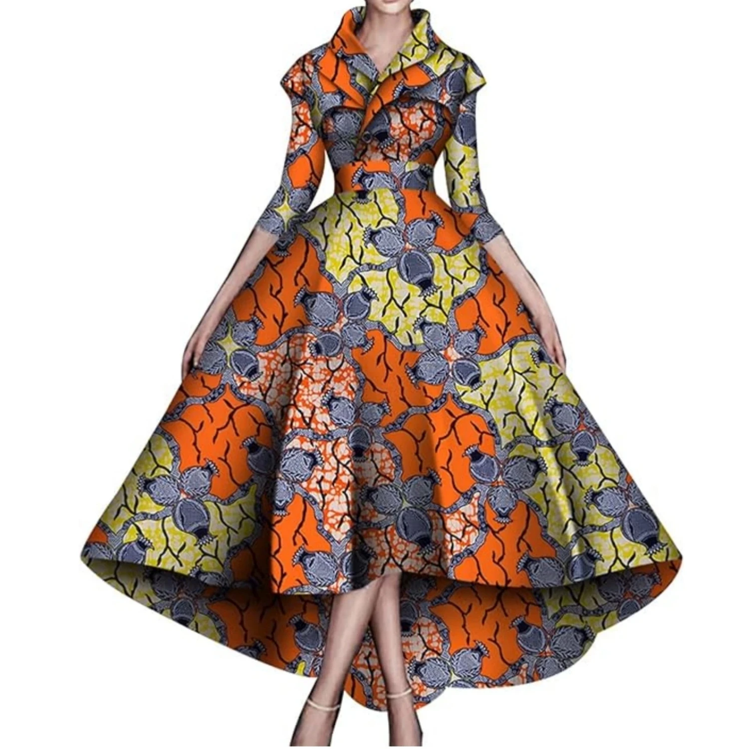 

Дашики африканские платья для женщин свадебное пальто женские платья длиной до щиколотки платье с поясом африканская женская одежда WY5951