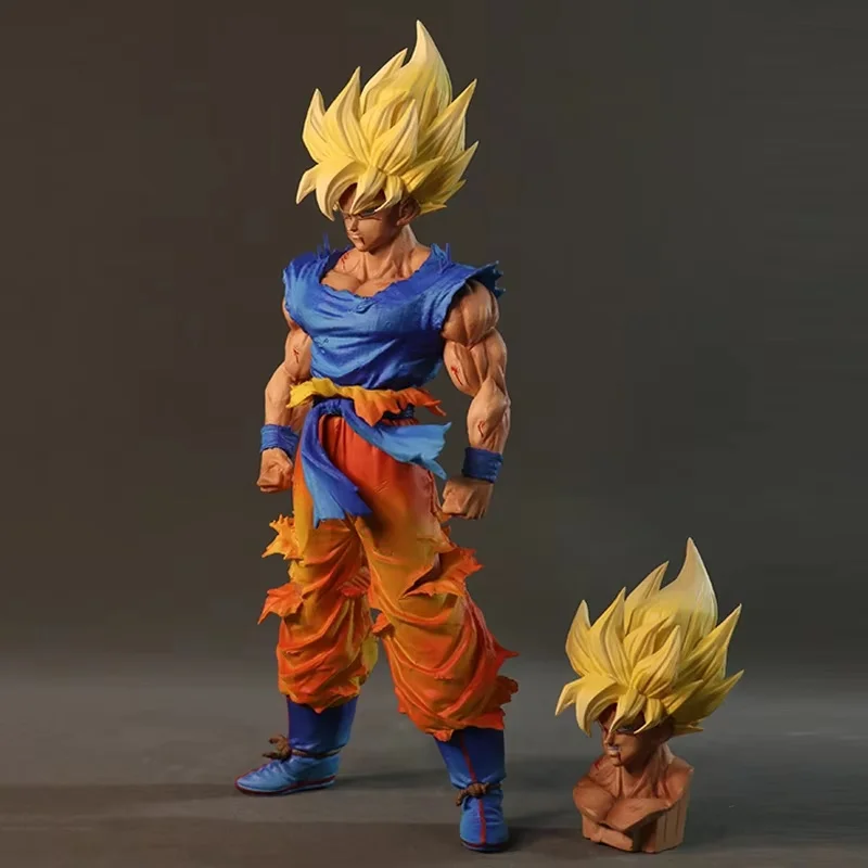 

28cm Dragon Ball Super Saiyan Goku Figure White Hole Initial Display Collectible Model Doll for Kids Anime Toy Gift