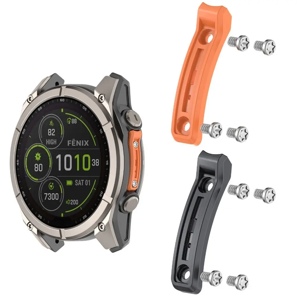 شريط ممتص الصدمات البديل للساعة شريط معدني مزخرف مضاد للتصادم خفيف الوزن لـ Garmin Fenix 8/Tactix 8/Quatix 8/Fenix 8Pro